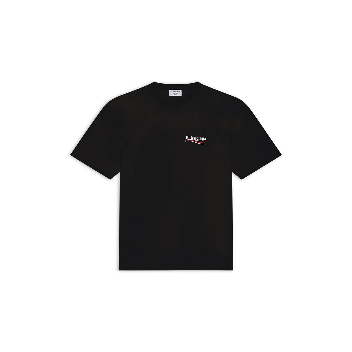 Classic round collar cotton print t-shirt