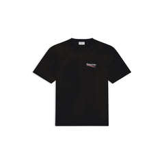 Classic round collar cotton print t-shirt
