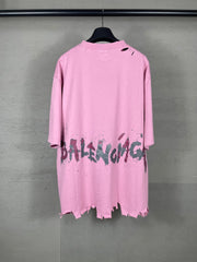 Classic pattern graffiti embroidery t-shirt