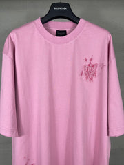 Classic pattern graffiti embroidery t-shirt