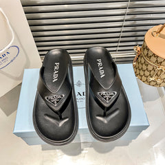 Triangle Logo Rubber Flip Flops